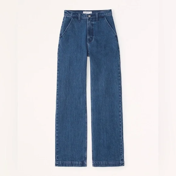 NWT ABERCROMBIE & FITCH mid rise 90s Relaxed JEANS - Picture 12 of 12